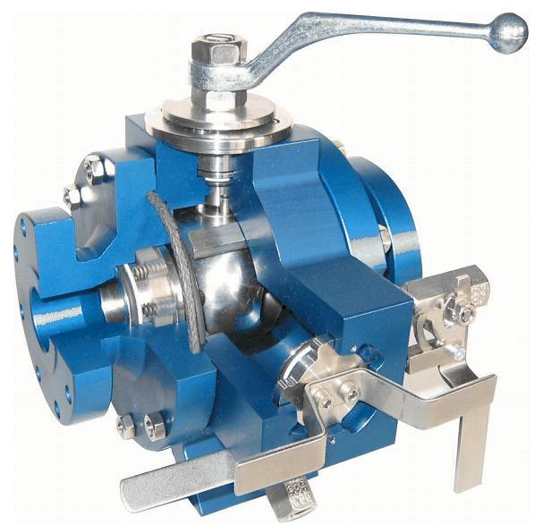 Model of metal seated pig ball valve